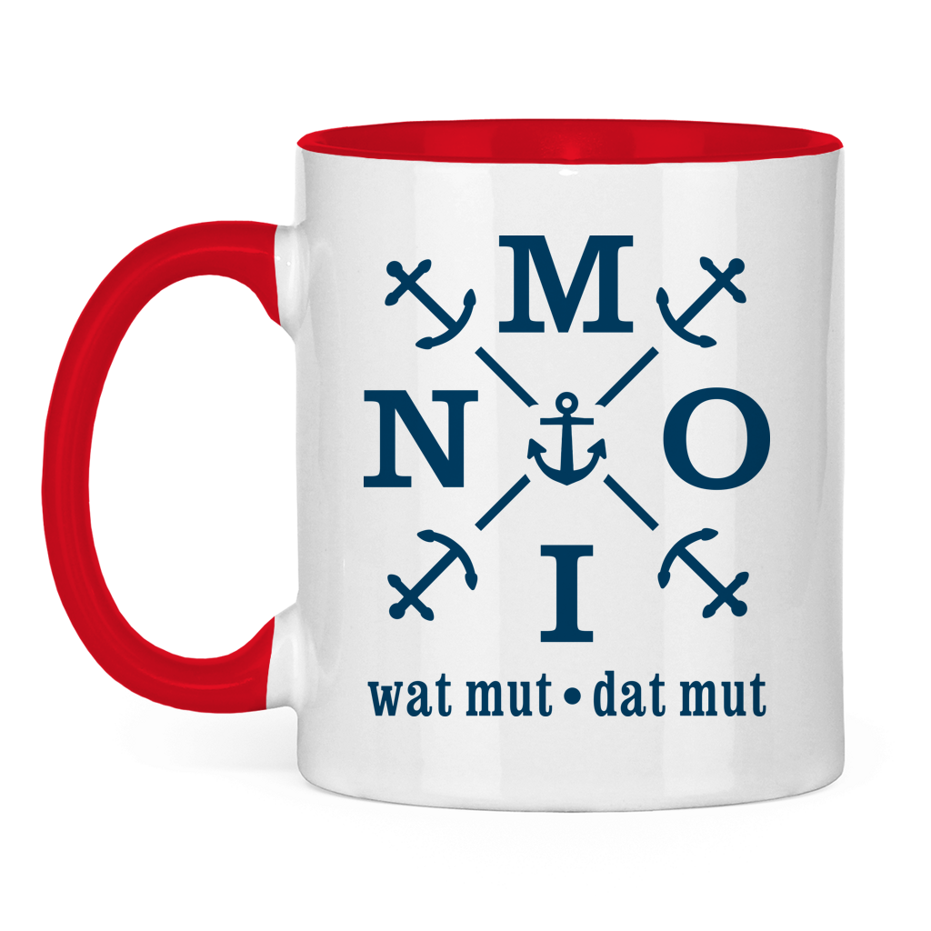 Keramik-Tasse zweifarbig "MOIN"#504