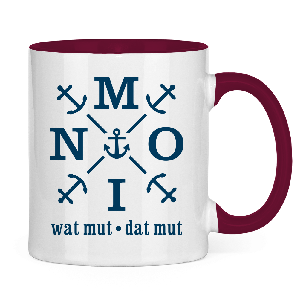 Keramik-Tasse zweifarbig "MOIN"#504