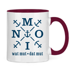 Keramik-Tasse zweifarbig "MOIN"#504