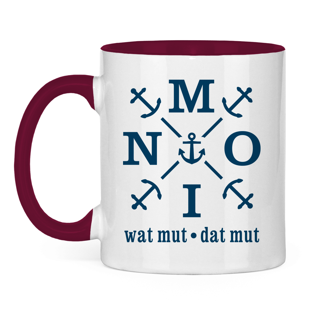 Keramik-Tasse zweifarbig "MOIN"#504