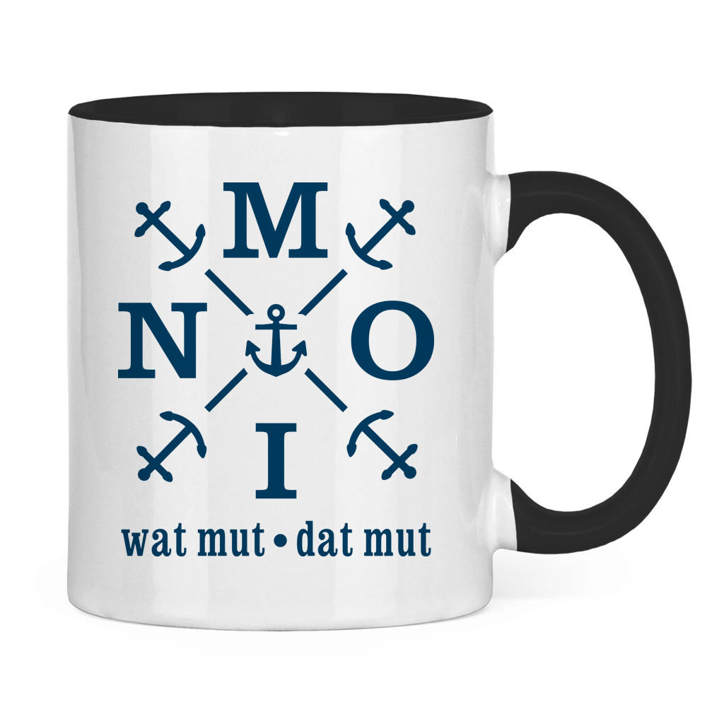 Keramik-Tasse zweifarbig "MOIN"#504