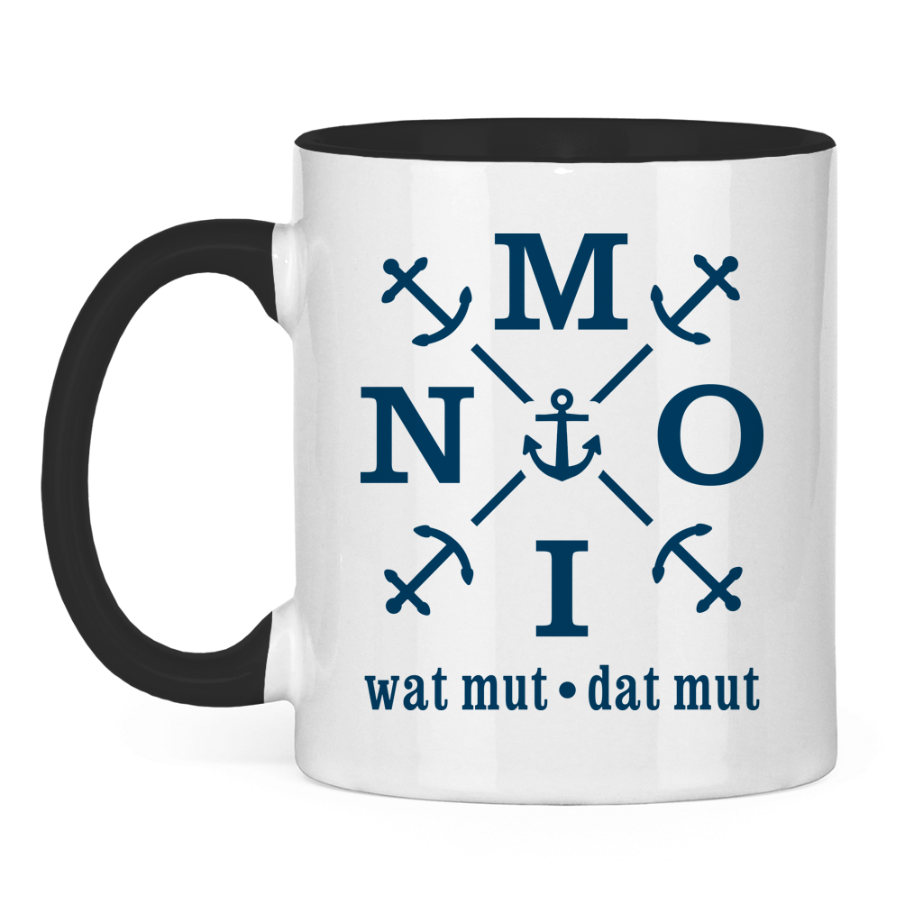 Keramik-Tasse zweifarbig "MOIN"#504