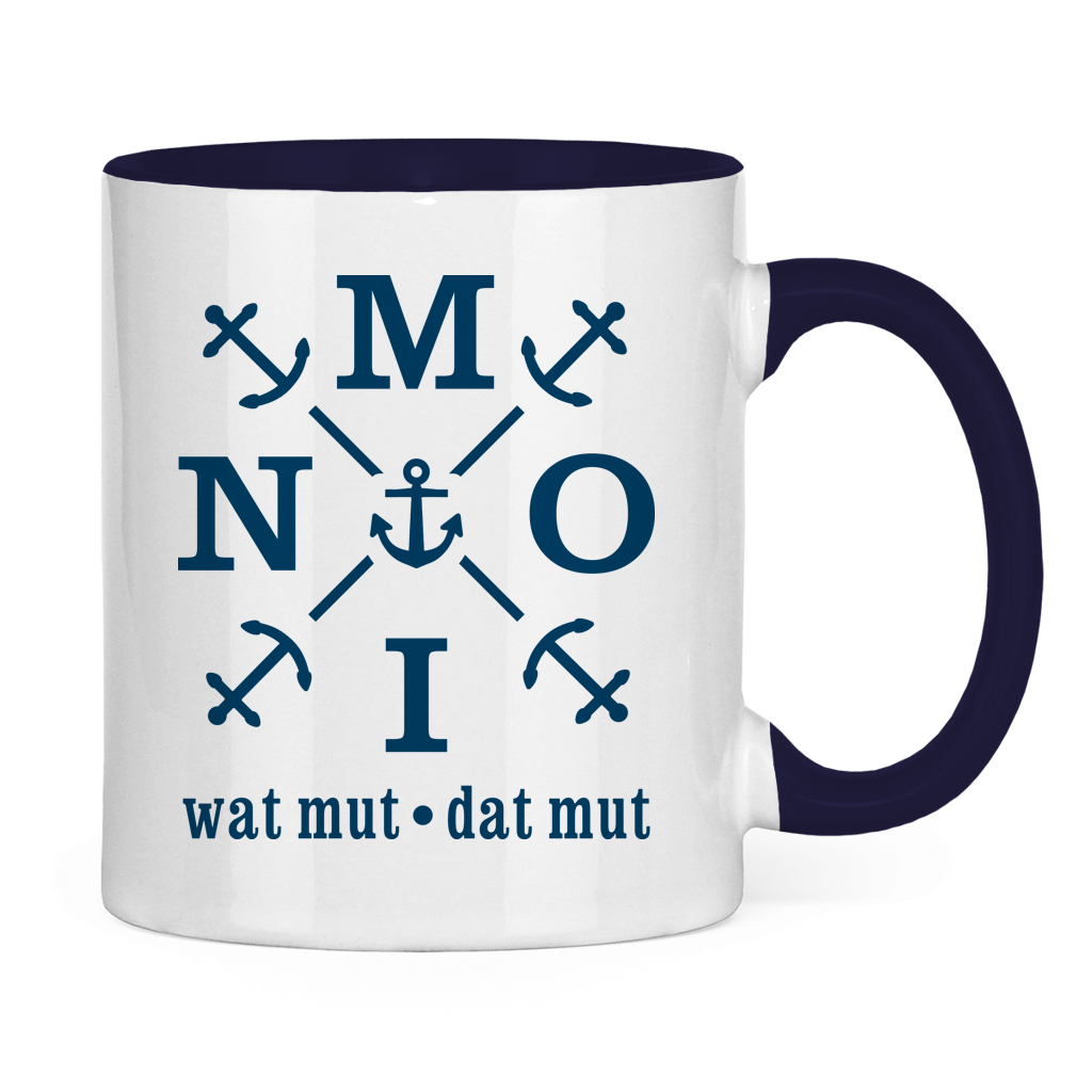 Keramik-Tasse zweifarbig "MOIN"#504