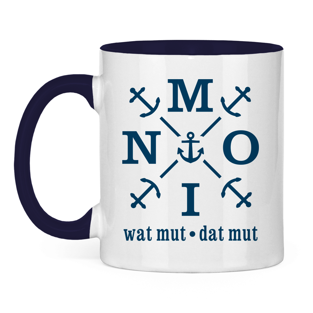 Keramik-Tasse zweifarbig "MOIN"#504