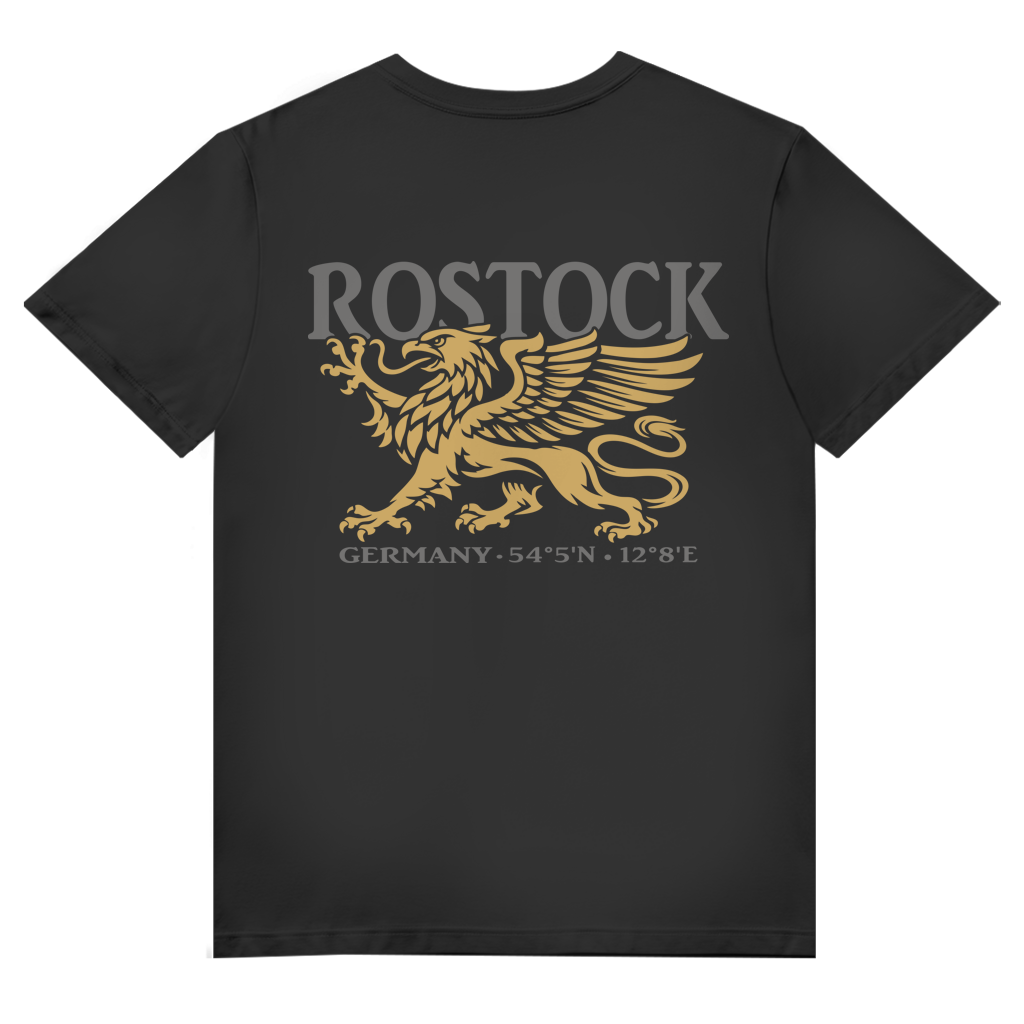 T-Shirt Herren V-Neck "Rostock Greif" #438