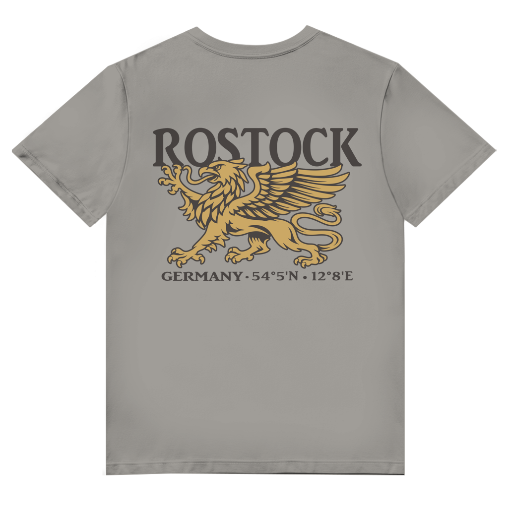 T-Shirt Herren V-Neck "Rostock Greif" #438