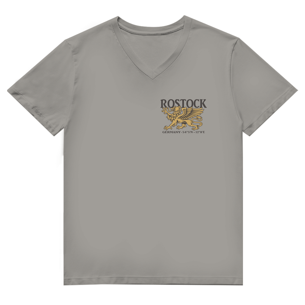 T-Shirt Herren V-Neck "Rostock Greif" #438