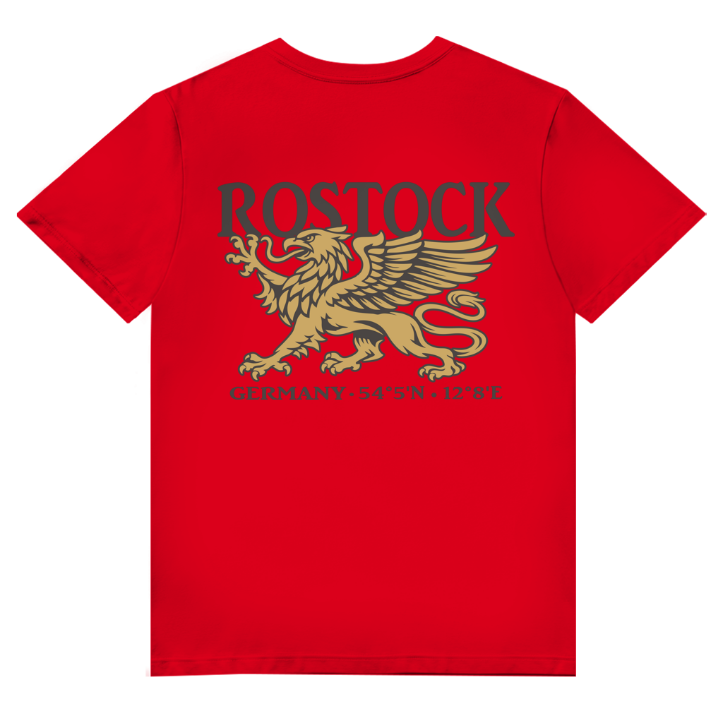 T-Shirt Herren V-Neck "Rostock Greif" #438