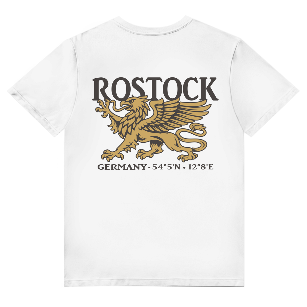 T-Shirt Herren V-Neck "Rostock Greif" #438