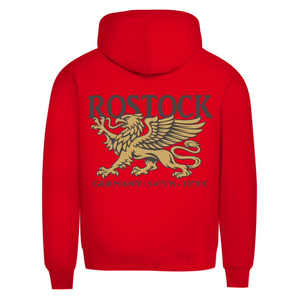 Hoodie Herren "Rostock Greif" #438 - beidseitiger Druck