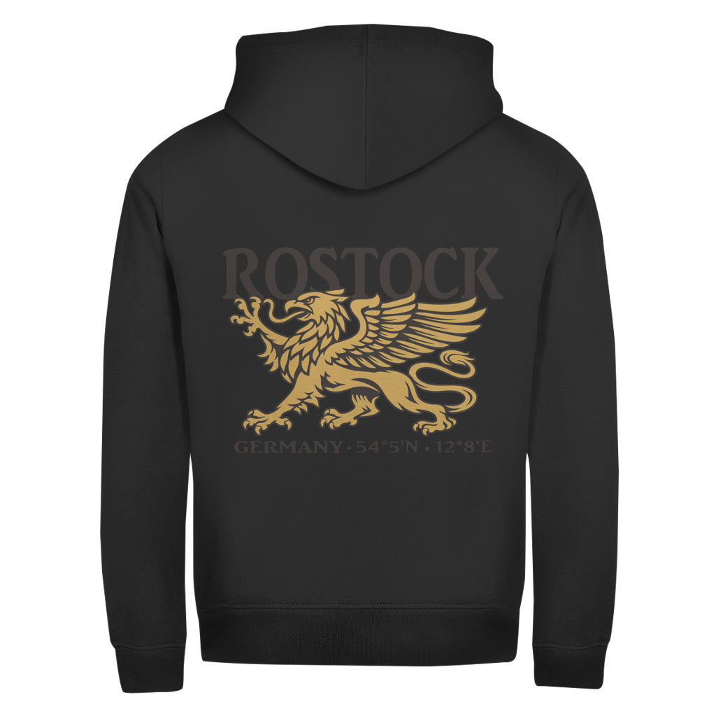 Hoodie-Jacke "Rostock Greif" #438 - beidseitiger Druck