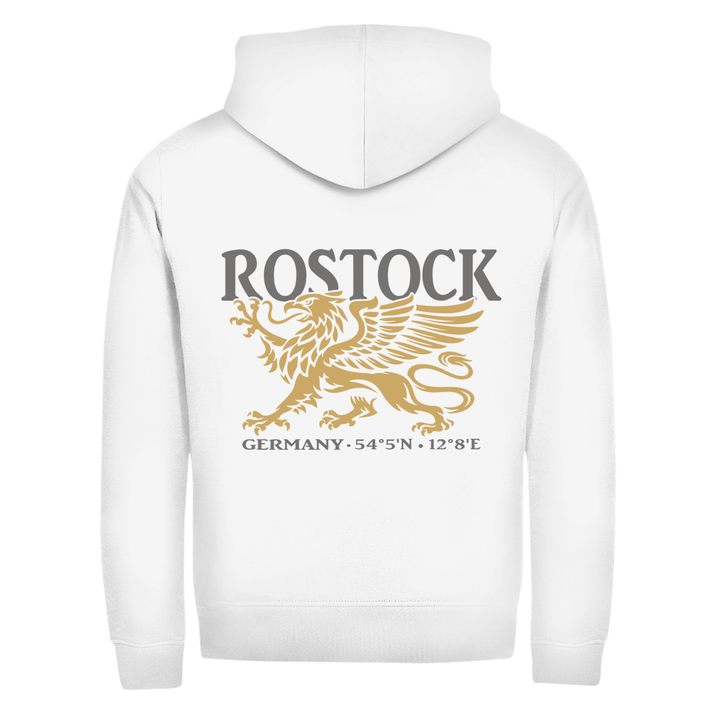 Hoodie-Jacke "Rostock Greif" #438 - beidseitiger Druck
