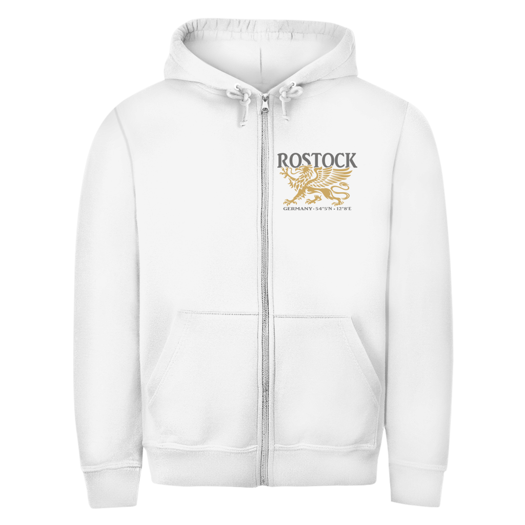 Hoodie-Jacke "Rostock Greif" #438 - beidseitiger Druck