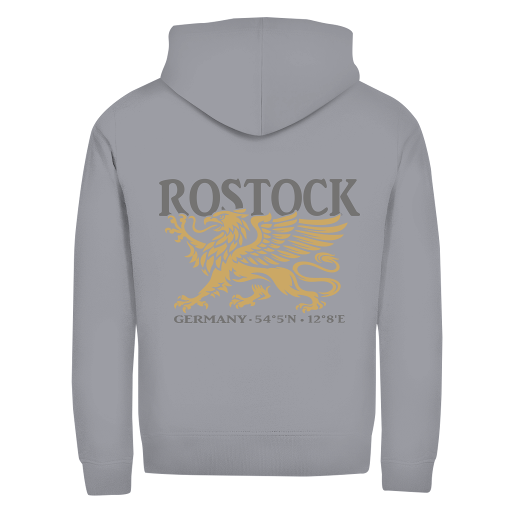 Hoodie-Jacke "Rostock Greif" #438 - beidseitiger Druck