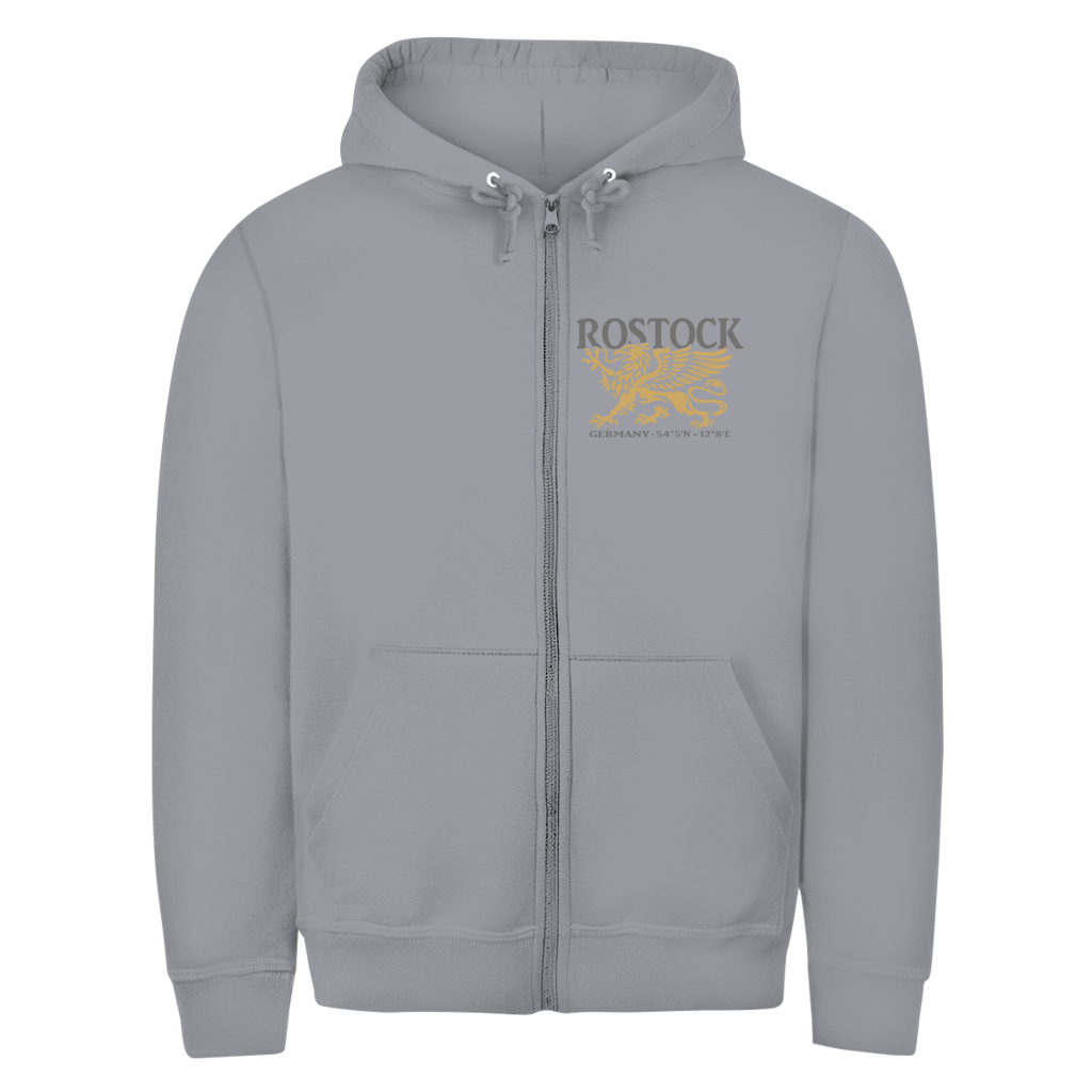 Hoodie-Jacke "Rostock Greif" #438 - beidseitiger Druck