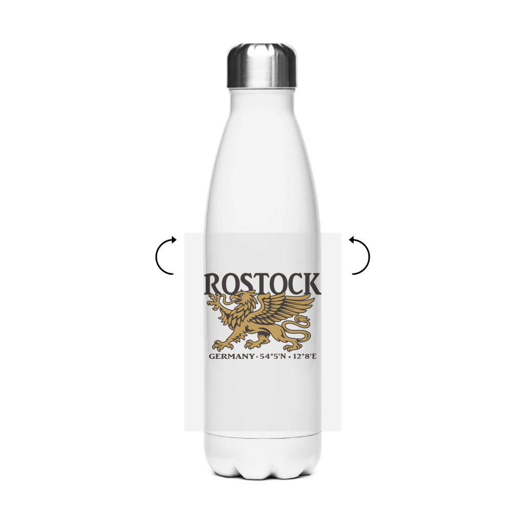 Edelstahl-Thermoflasche  "Rostock Greif" #438