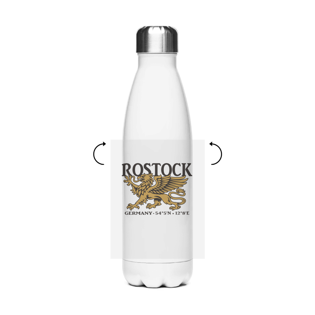 Edelstahl-Thermoflasche  "Rostock Greif" #438