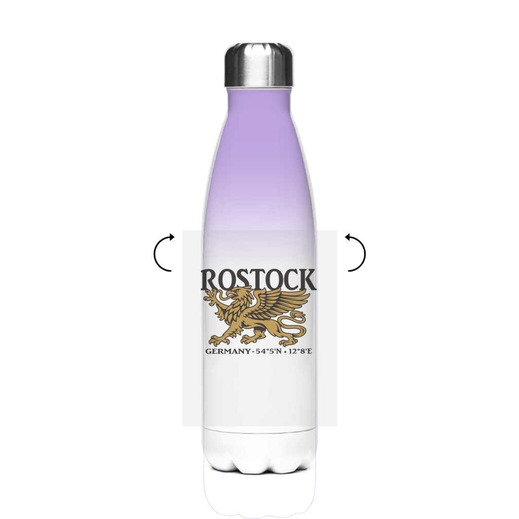 Edelstahl-Thermoflasche  "Rostock Greif" #438