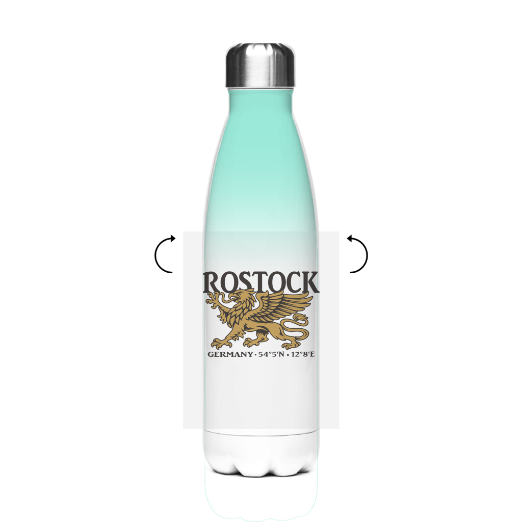 Edelstahl-Thermoflasche  "Rostock Greif" #438