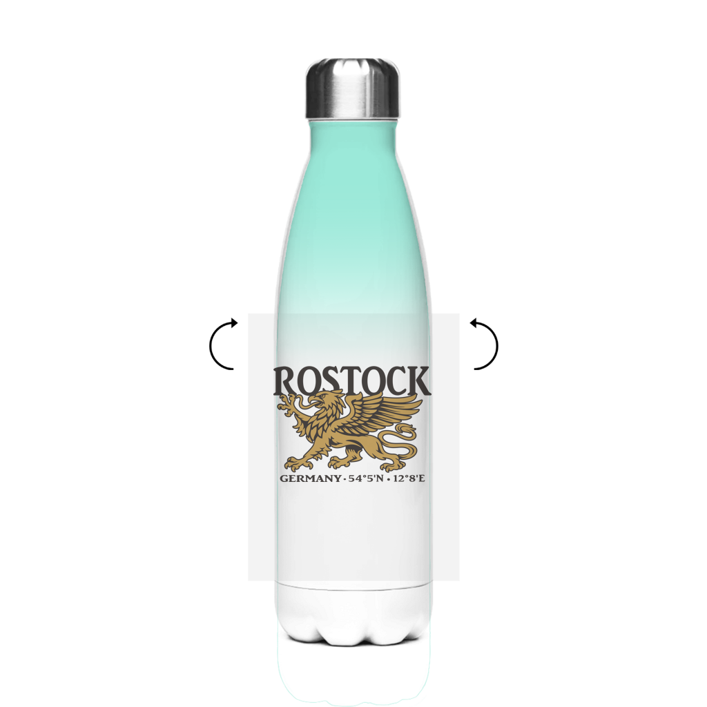 Edelstahl-Thermoflasche  "Rostock Greif" #438