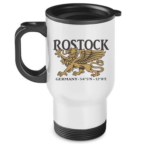 Edelstahl-Thermobecher "Rostock Greif" #438
