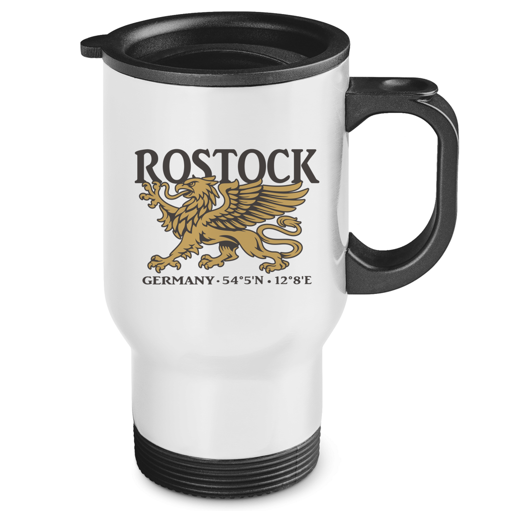 Edelstahl-Thermobecher "Rostock Greif" #438