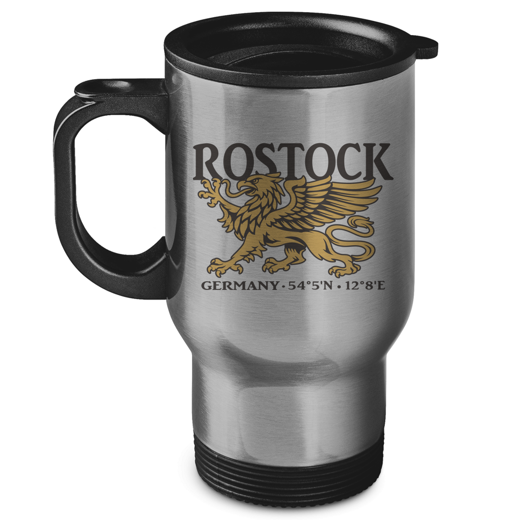 Edelstahl-Thermobecher "Rostock Greif" #438