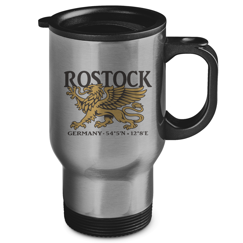 Edelstahl-Thermobecher "Rostock Greif" #438