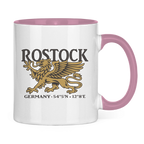 Keramik-Tasse zweifarbig  "Rostock Greif" #438