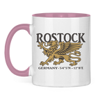 Keramik-Tasse zweifarbig  "Rostock Greif" #438