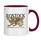 Keramik-Tasse zweifarbig  "Rostock Greif" #438