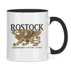 Keramik-Tasse zweifarbig  "Rostock Greif" #438