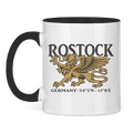 Keramik-Tasse zweifarbig  "Rostock Greif" #438