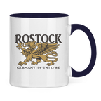 Keramik-Tasse zweifarbig  "Rostock Greif" #438