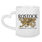 Keramik-Tasse mit Herzhenkel  "Rostock Greif" #438