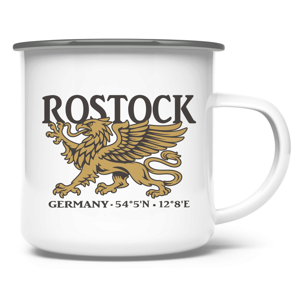 Emaille Tasse "Rostock Greif" #438