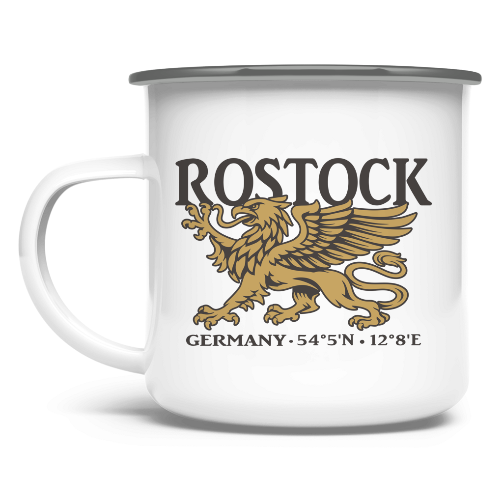 Emaille Tasse "Rostock Greif" #438