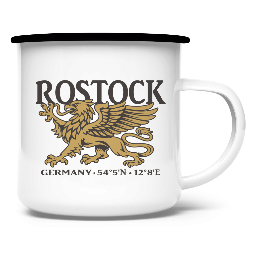 Emaille Tasse "Rostock Greif" #438
