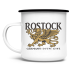 Emaille Tasse "Rostock Greif" #438