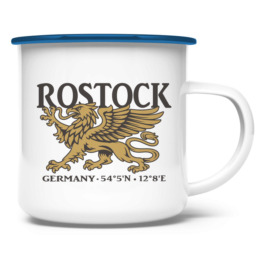 Emaille Tasse "Rostock Greif" #438