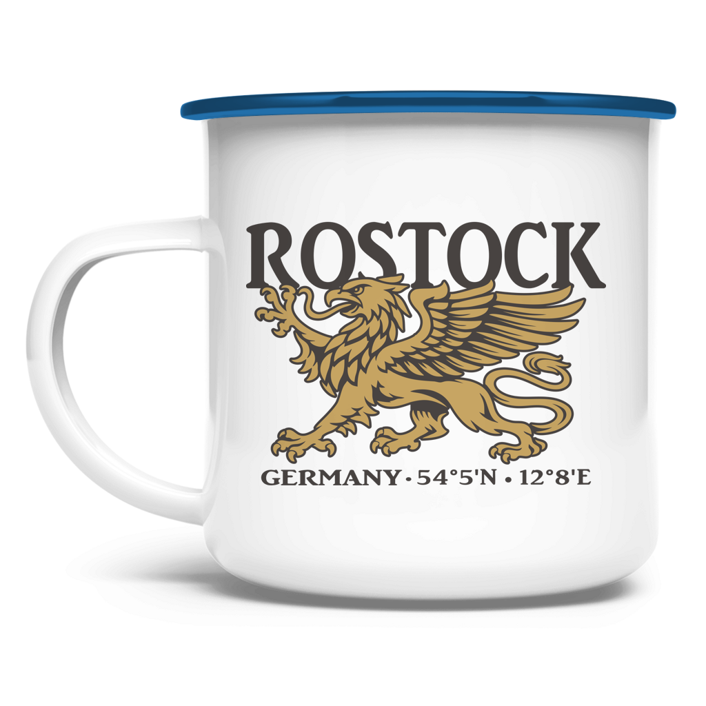 Emaille Tasse "Rostock Greif" #438