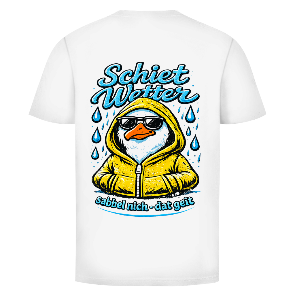 T-Shirt unisex "Schietwetter" #528 - beidseitiger Druck
