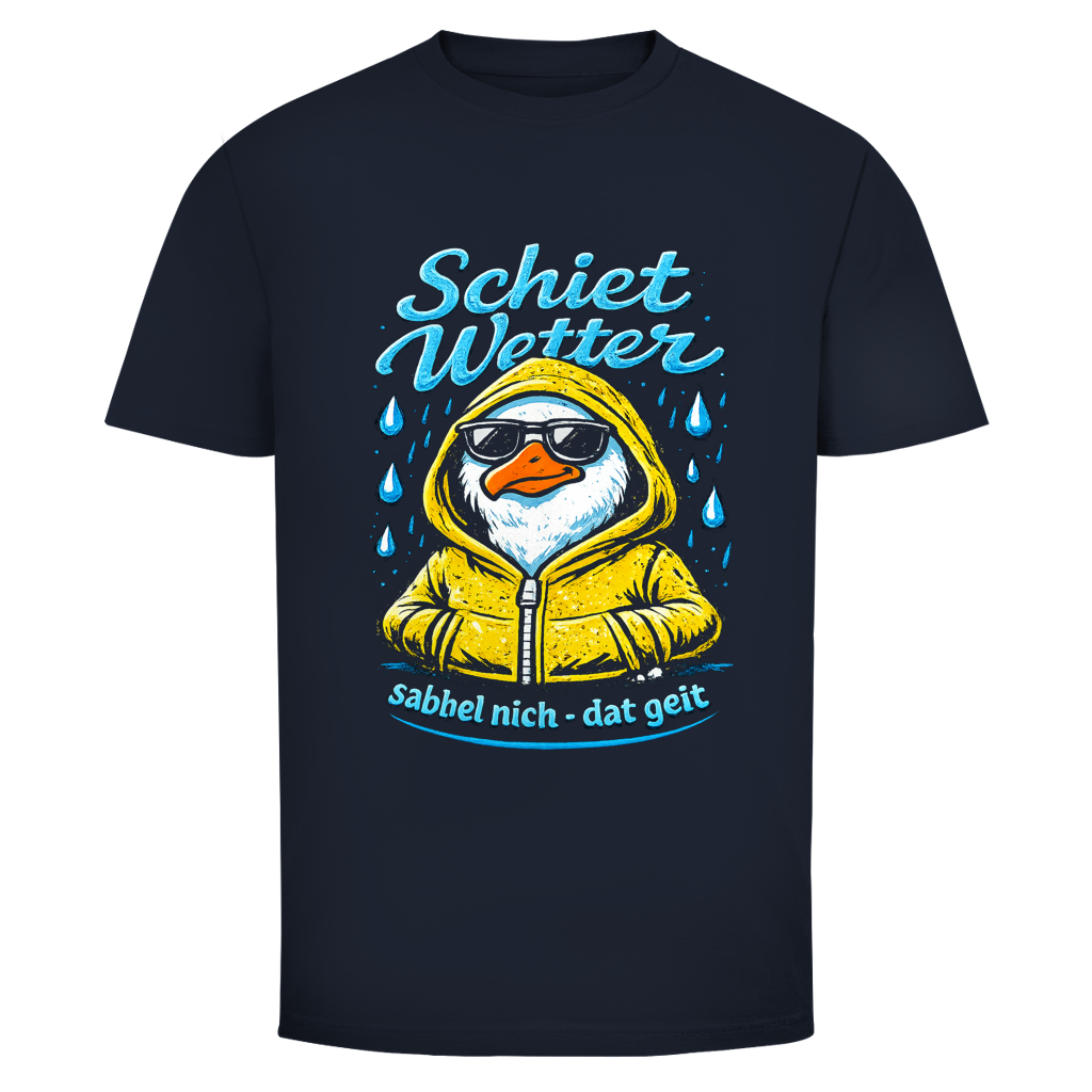 T-Shirt unisex "Schietwetter" #528 - beidseitiger Druck