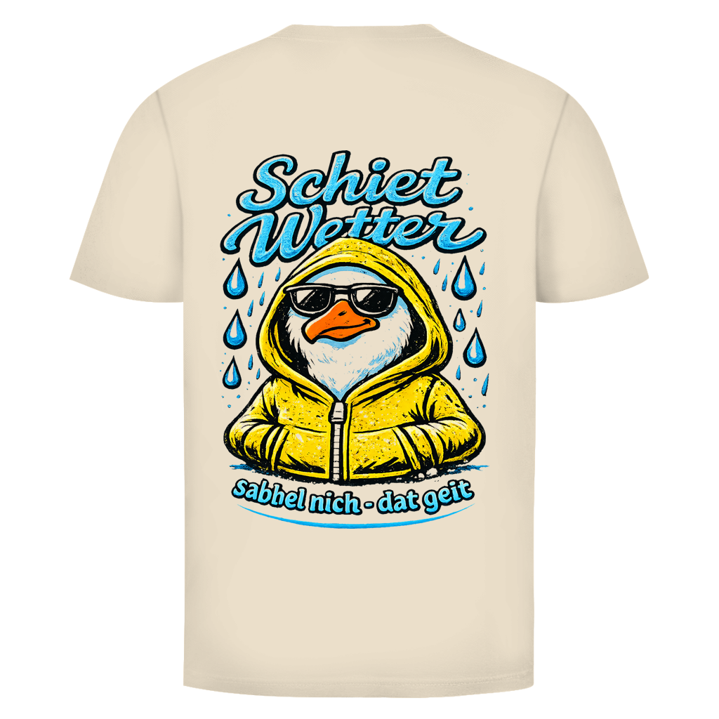 T-Shirt unisex "Schietwetter" #528 - beidseitiger Druck