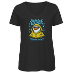 T-Shirt Damen V-Neck "Schietwetter" #528