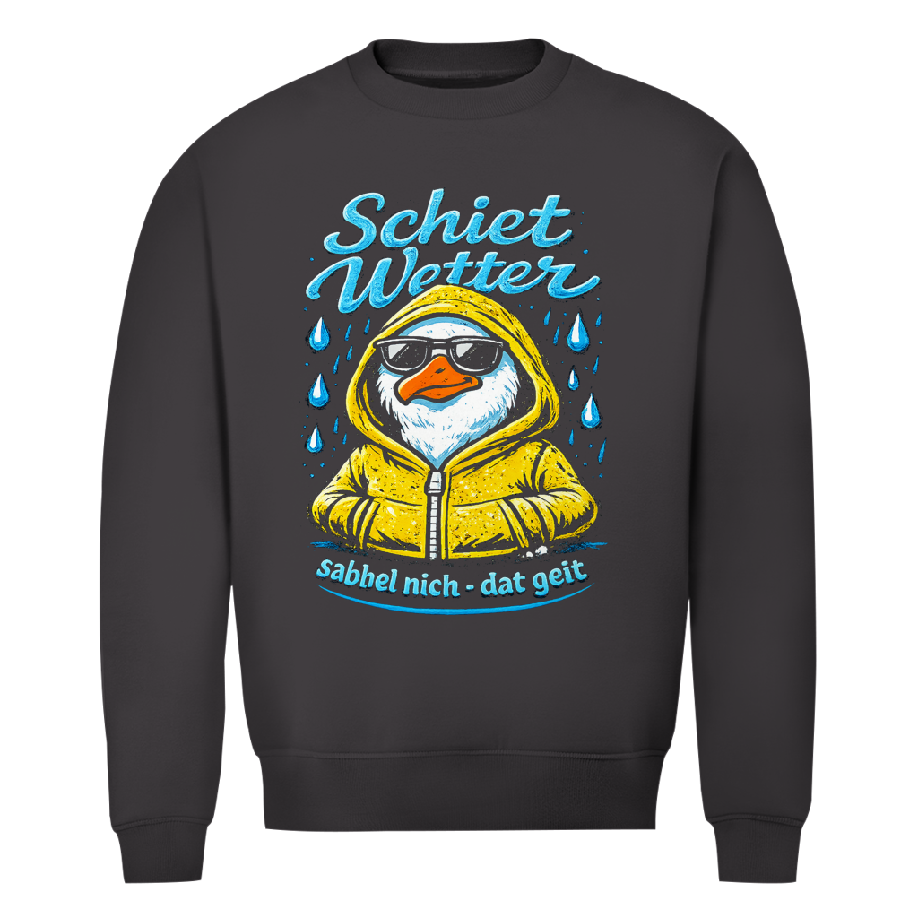 Sweatshirt Herren "Schietwetter" #528 - beidseitiger Druck