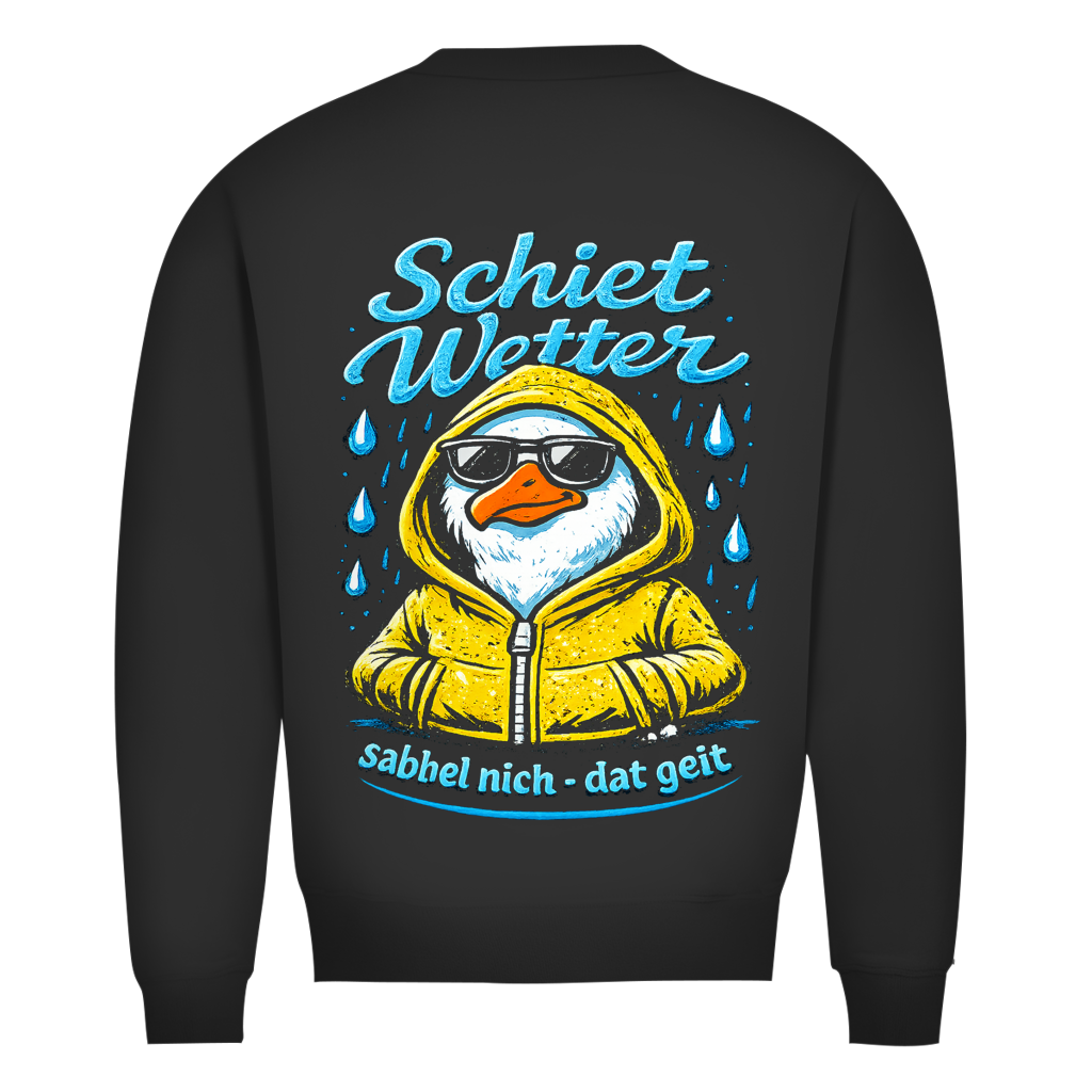 Sweatshirt Herren "Schietwetter" #528 - beidseitiger Druck