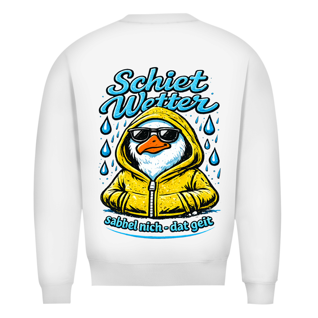 Sweatshirt Herren "Schietwetter" #528 - beidseitiger Druck