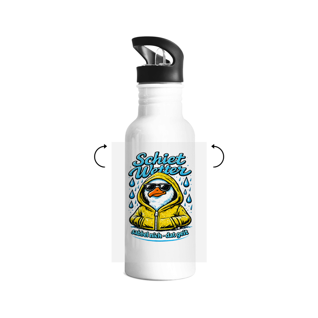 Edelstahl-Trinkflasche Schietwetter #528