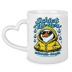Keramik-Tasse mit Herzhenkel  Schietwetter #528